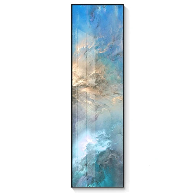 Feng Shui Skyer Skyscape Veggkunst Fin Kunst Lerret Utskrifter Abstrakt Marmor Moderne Høy Vertikal Skyskraper Format Bilder For Loft Hjem Kontor Veggkunst Dekor | Skanto