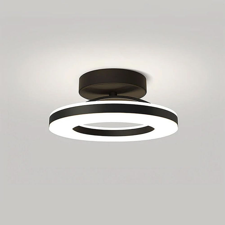 Skanto | ZAYNO Svart LED Taklampe – Moderne Innfelt Montert