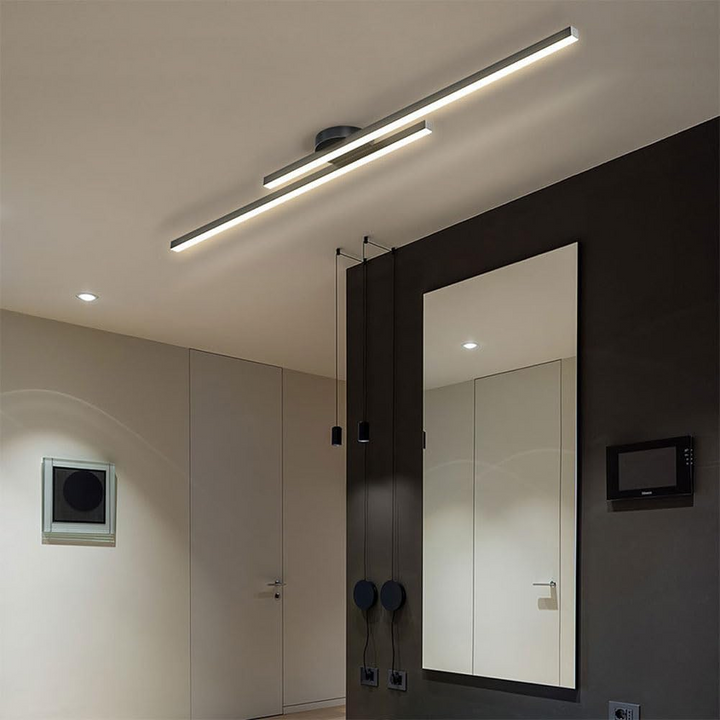 Skanto | Moderne Aluminium Semi Flush Mount LED Taklampe | Minimalistisk Design for Stue. Soverom & Gang