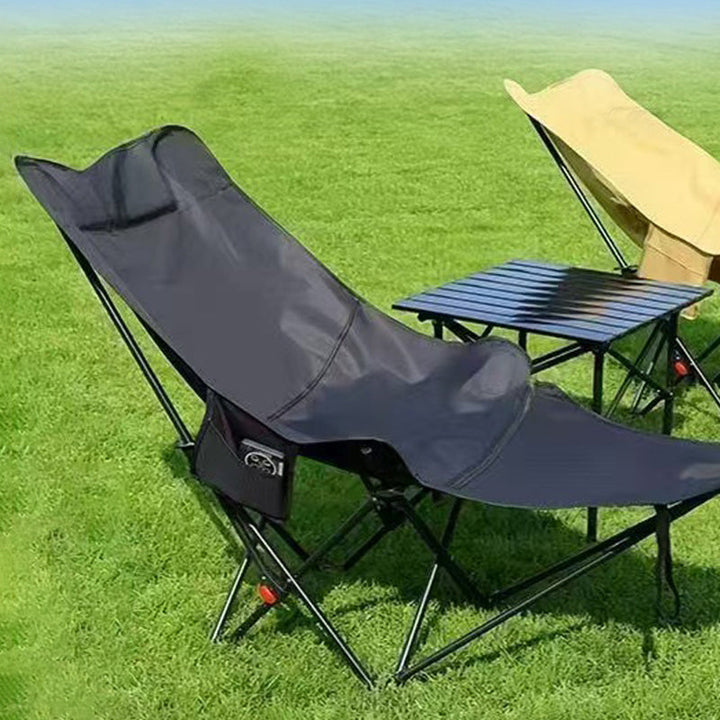 Moderne Industriell Oxford Stof Karbon Stål Sammenleggbar Camping Stol Ryggstøtte Fotstøtte For Utendørs Patio | Skanto