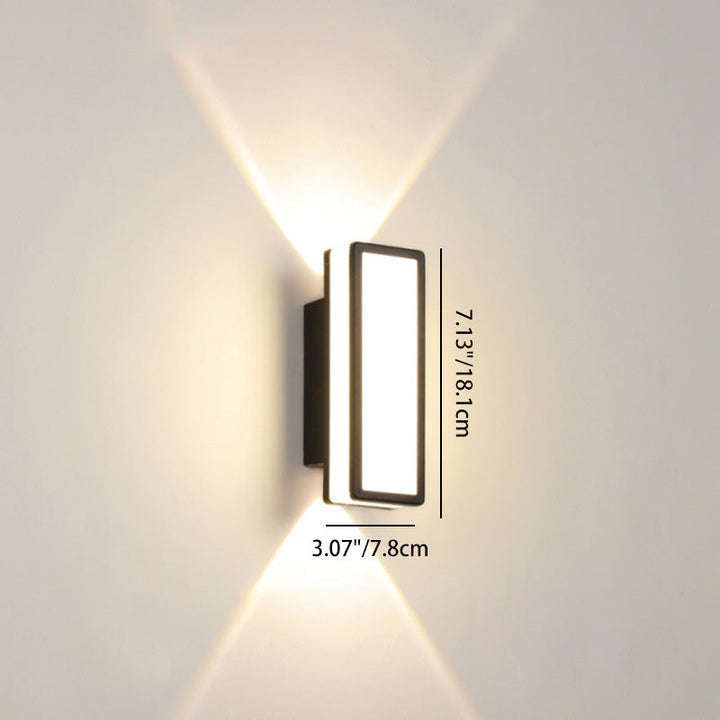 Moderne enkelhet Aluminium akryl LED vanntett vegglampe for utendørs terrasser | Skanto