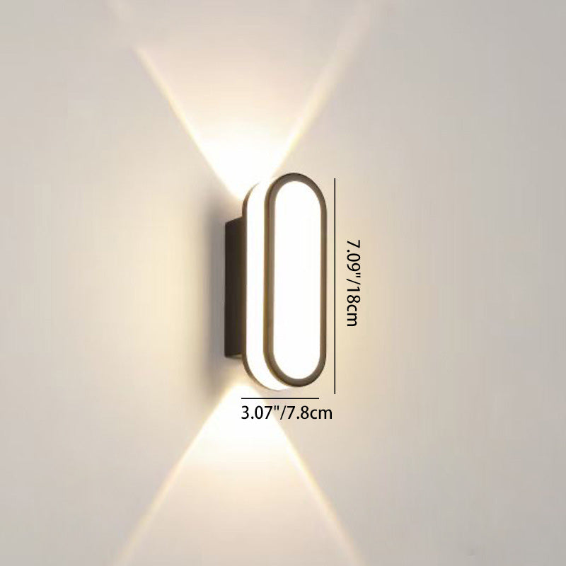 Moderne enkelhet Aluminium akryl LED vanntett vegglampe for utendørs terrasser | Skanto