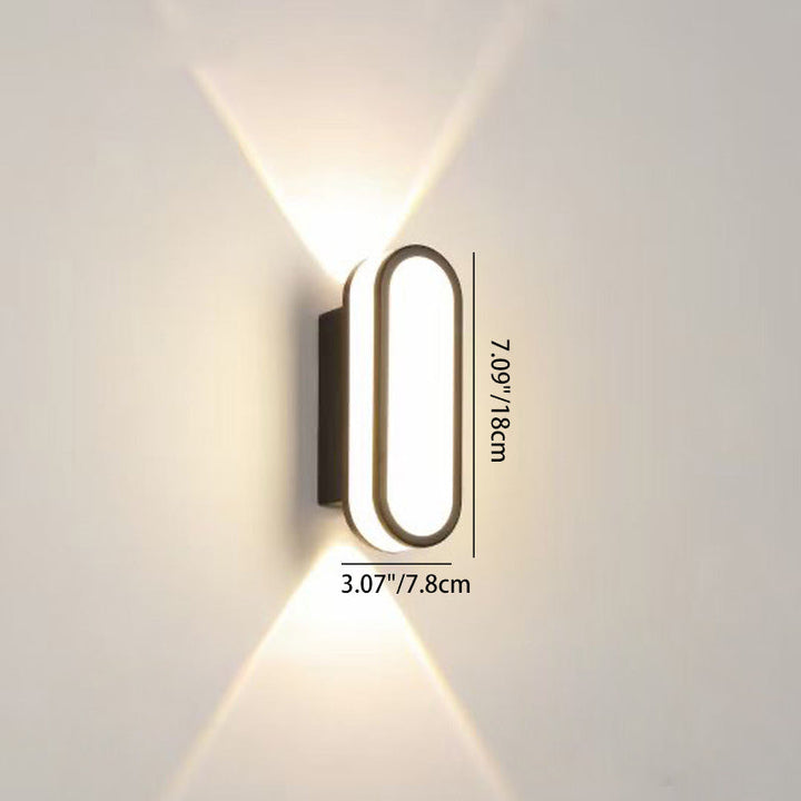 Moderne enkelhet Aluminium akryl LED vanntett vegglampe for utendørs terrasser | Skanto
