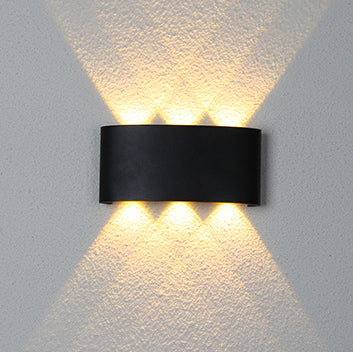 Moderne minimalistisk aluminium akryl vanntett LED vegglampe for utendørs terrasser | Skanto