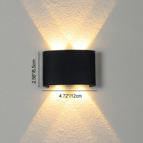 Moderne minimalistisk aluminium akryl vanntett LED vegglampe for utendørs terrasser | Skanto