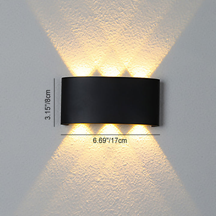 Moderne minimalistisk aluminium akryl vanntett LED vegglampe for utendørs terrasser | Skanto