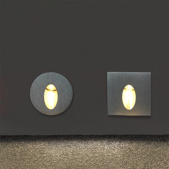 Skanto | Moderne Art Deco Rund Firkan Aluminium Vanntett LED Vegglys for Gangene