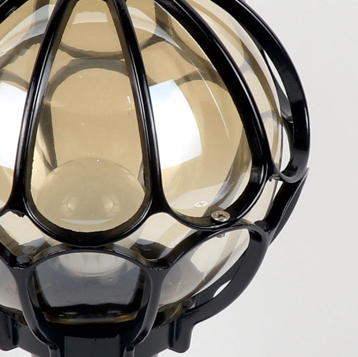 Moderne Enkelhet Rund Vanntett Aluminium Glass 1 - Lys Utendørs Stolpe Lys For Hage | Skanto