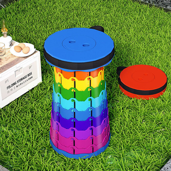 Moderne minimalistisk cylindrisk PP utvidbar sammenleggbart krakk for utendørs | Skanto