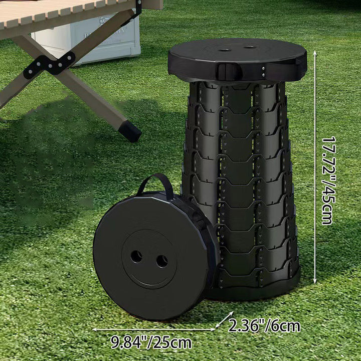 Moderne minimalistisk cylindrisk PP utvidbar sammenleggbart krakk for utendørs | Skanto