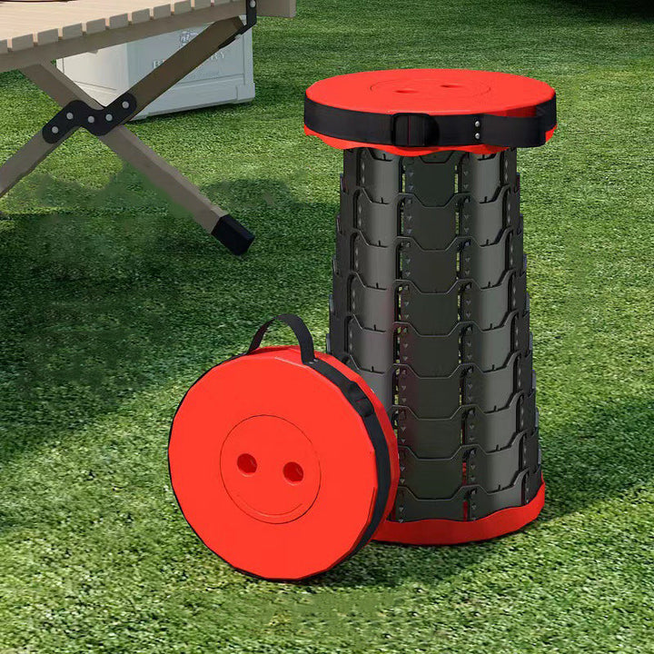Moderne minimalistisk cylindrisk PP utvidbar sammenleggbart krakk for utendørs | Skanto