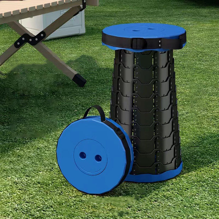 Moderne minimalistisk cylindrisk PP utvidbar sammenleggbart krakk for utendørs | Skanto