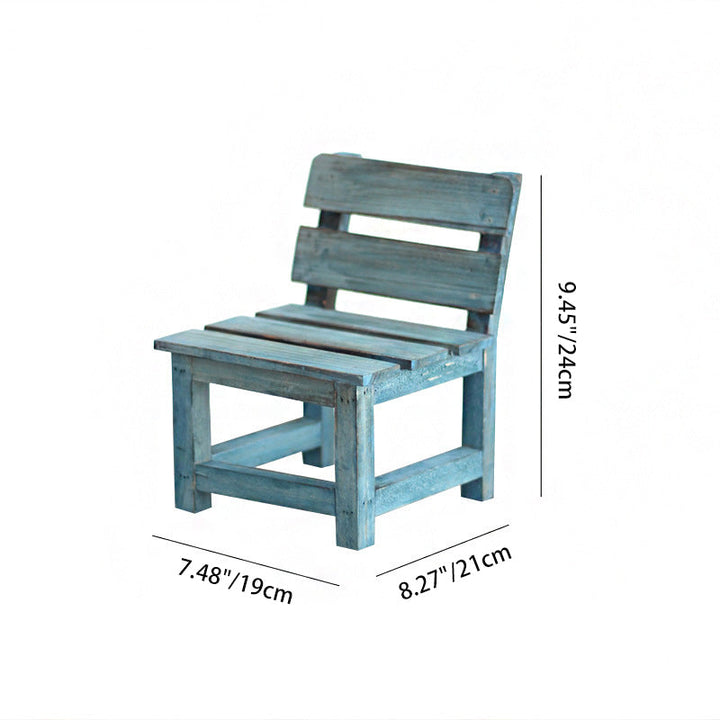 Moderne minimalistisk rektangulær solid tre lav krakk ryggstøtte dekorativt tegneseriedesign for hage | Skanto