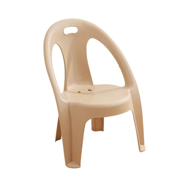 Moderne minimalistisk rund PP-stabelbar ryggstøtte armstol for barn til stue | Skanto