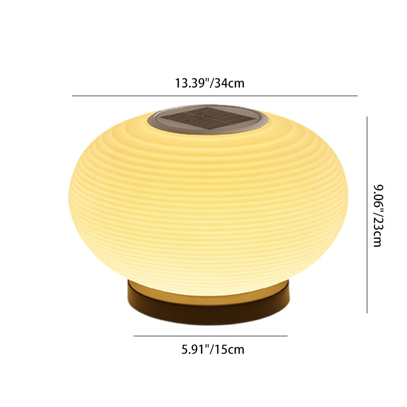 Moderne Minimalistisk PE Oval LED Sol & Vanntett Utebelysning For Hage & Terrasse | Skanto
