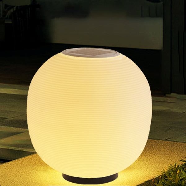 Moderne Minimalistisk PE Oval LED Sol & Vanntett Utebelysning For Hage & Terrasse | Skanto