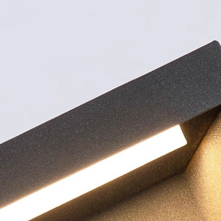 Moderne Minimalistiske Rustfritt Stål Firkantet LED Utendørs Lys Med Solenergi & Vanntette Funksjoner For Hage, Terrase, Port | Skanto