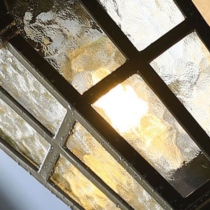 Samtidig nordisk aluminium glass buet firkantet 1-lampe vegglampe for utendørs | Skanto