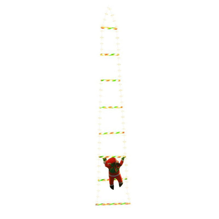 Skanto | Moderne Art Deco PVC Bomull Stige Form Santa Claus Jule Dekorasjon LED Lyskjede For Utendørs