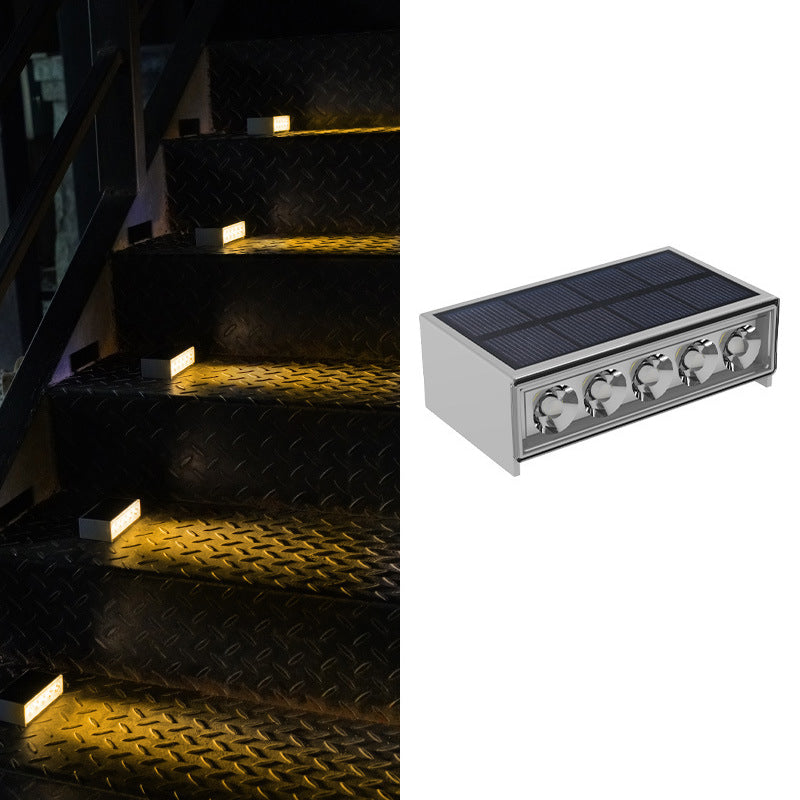 Moderne Minimalistiske Solvannavvisende ABS PC Rektangulær LED Utendørs Trinnlys Ideell For Hage Og Utendørs Patio | Skanto