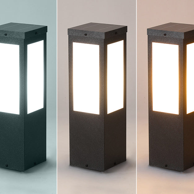 Moderne minimalistiske solvannavstøtende metall- og PC-søyler LED utendørslys landskapsbelysning for hage og utendørs veranda | Skanto