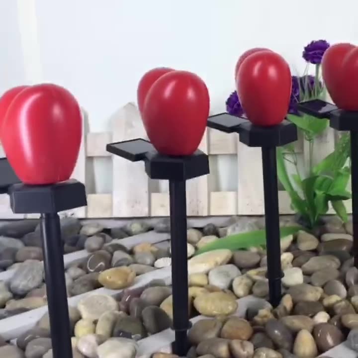 Moderne Art Deco Solvannstandig ABS Plastikk & Nano Hjerteformet Dekorativ LED Utendørs Lys Landskapsbelysning For Hage & Utendørs Patio | Skanto