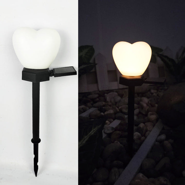 Moderne Art Deco Solvannstandig ABS Plastikk & Nano Hjerteformet Dekorativ LED Utendørs Lys Landskapsbelysning For Hage & Utendørs Patio | Skanto