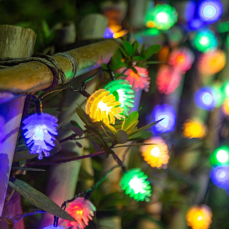 Skanto | Moderne Art Deco Vanntett Solbatteri PVC Kongle LED Lyskjede For Hage & Utendørs Patio