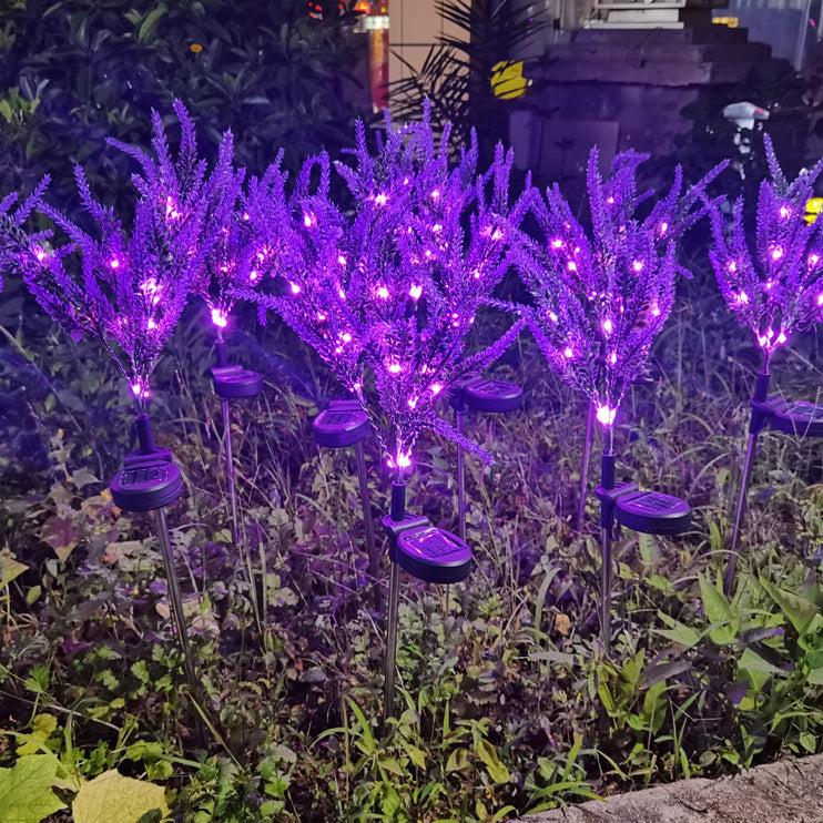 Moderne Art Deco Solvannbestandig Rustfritt Stål PC & ABS Falsk Lavendel LED Utebelysning Landskapsbelysning For Hage & Utendørs Patio | Skanto