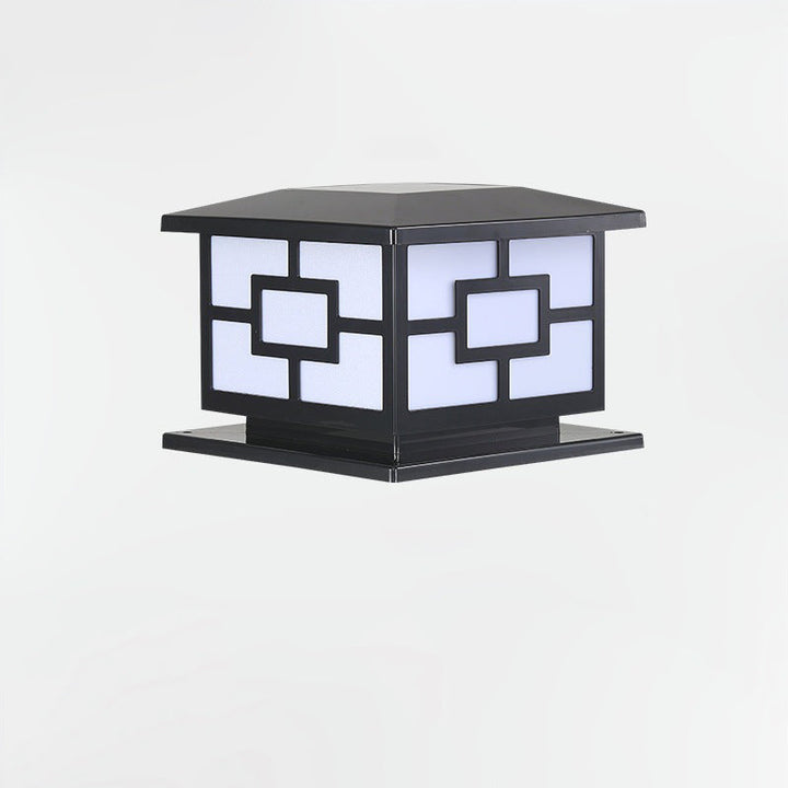 Vanntett LED solcellelampe i ABS-kubemateriale for terrassen