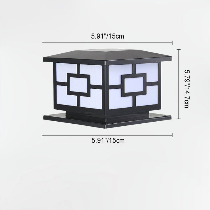 Vanntett LED solcellelampe i ABS-kubemateriale for terrassen