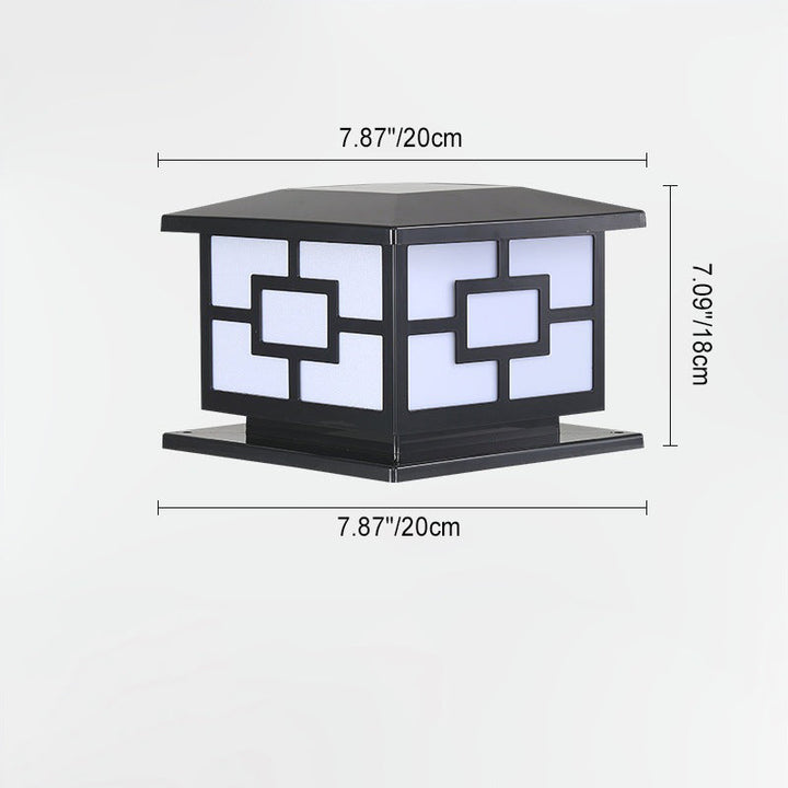 Vanntett LED solcellelampe i ABS-kubemateriale for terrassen