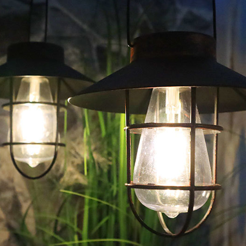 Moderne Minimalistiske Sol Sylinder Hullet Ut Jern Plast LED Utendørs Lys For Hage | Skanto