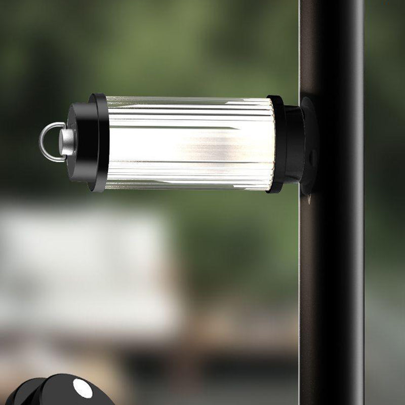 Moderne minimalistiske bærbare sylinder metall ABS USB LED utendørs lys for hage | Skanto