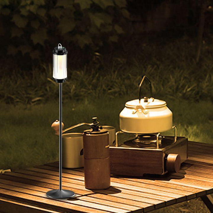 Moderne minimalistiske bærbare sylinder metall ABS USB LED utendørs lys for hage | Skanto