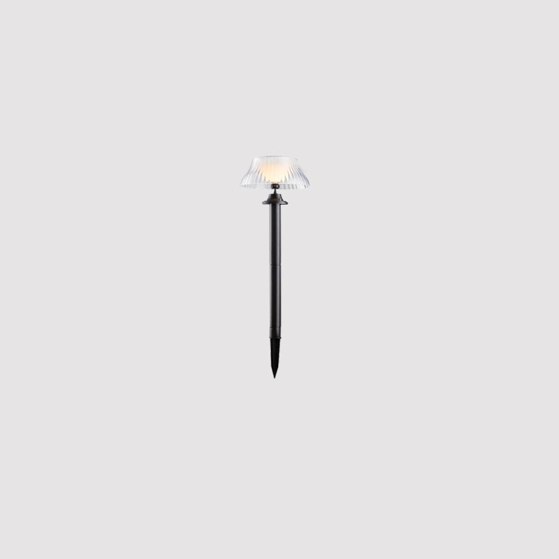Moderne Minimalistisk Rund Halv Ball Lang Stang Jern ABS LED Grunnkontakt Utendørs Lys For Hage | Skanto