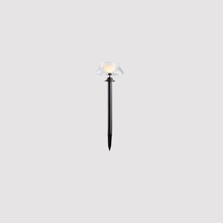 Moderne Minimalistisk Rund Halv Ball Lang Stang Jern ABS LED Grunnkontakt Utendørs Lys For Hage | Skanto