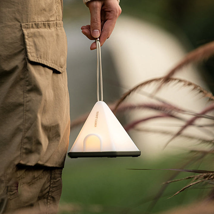 Moderne Kreativ Teltform Trekant ABS PP LED Utendørs Lys For Utendørs Patio | Skanto