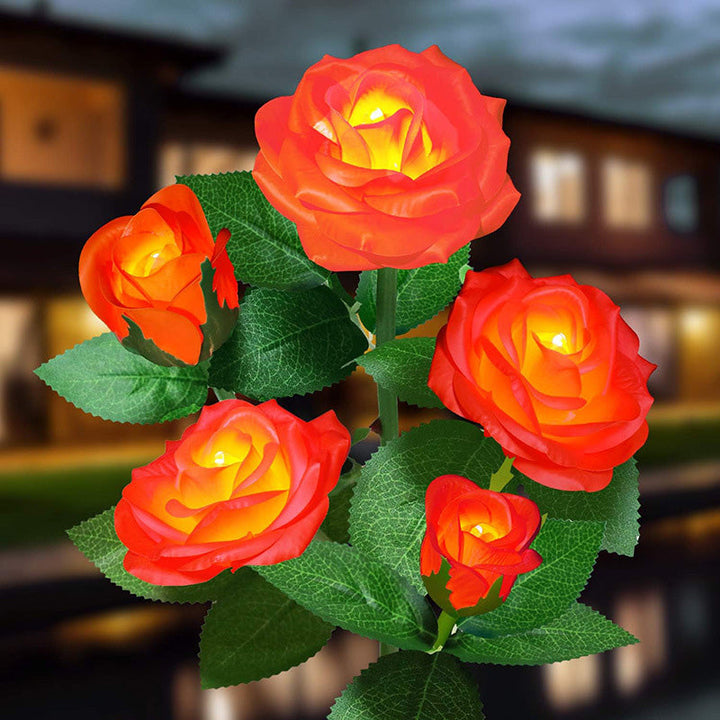 Moderne Art Deco Solar Vanntett Rosa Plast Rustfritt Stål LED Bakkeplugg Utendørs Lys For Hage | Skanto