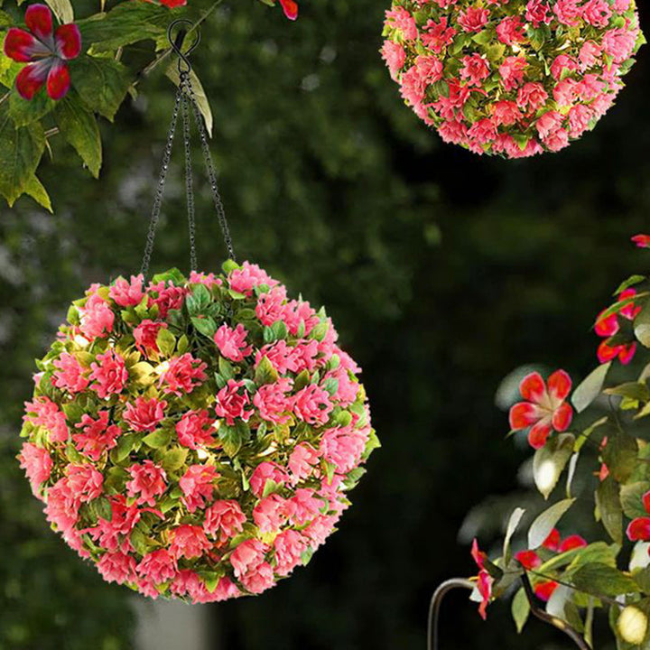 Moderne Art Deco Runde Blomsterbukett Plast LED Utendørs Lys For Hage | Skanto