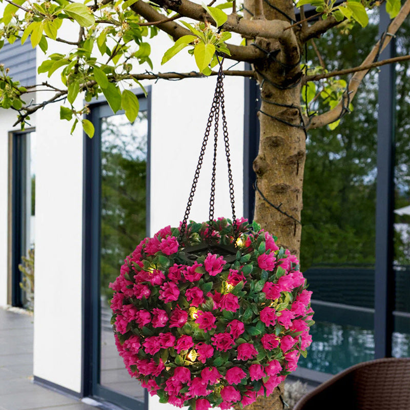 Moderne Art Deco Runde Blomsterbukett Plast LED Utendørs Lys For Hage | Skanto
