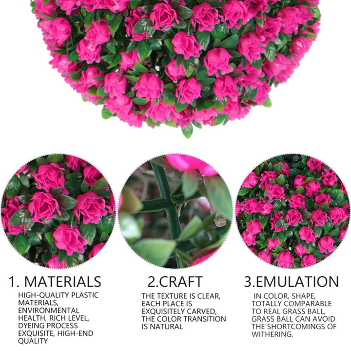 Moderne Art Deco Runde Blomsterbukett Plast LED Utendørs Lys For Hage | Skanto