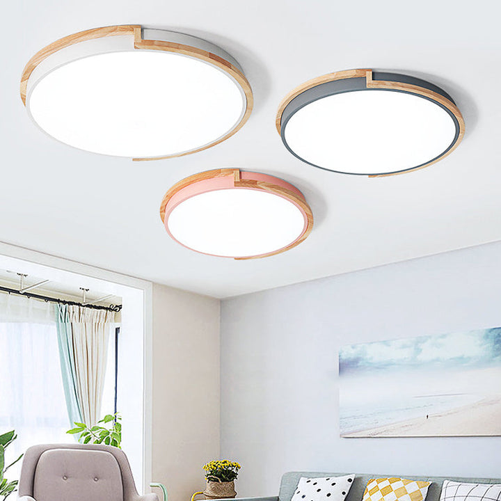 Skanto | LumenCraft Nordic LED Taklampe | Treramme | Akrylskjerm | Stemningslys | For Soverom og Stue