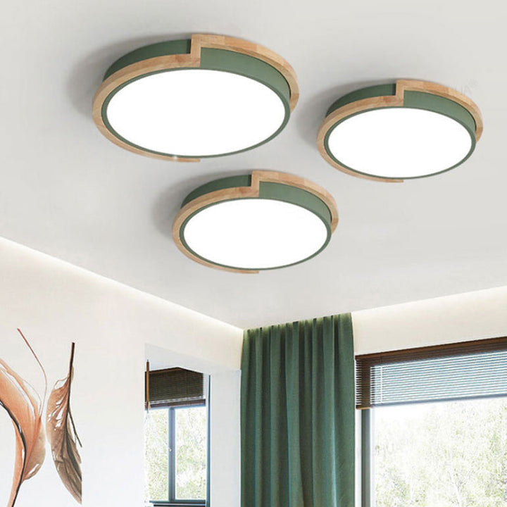 Skanto | LumenCraft Nordic LED Taklampe | Treramme | Akrylskjerm | Stemningslys | For Soverom og Stue