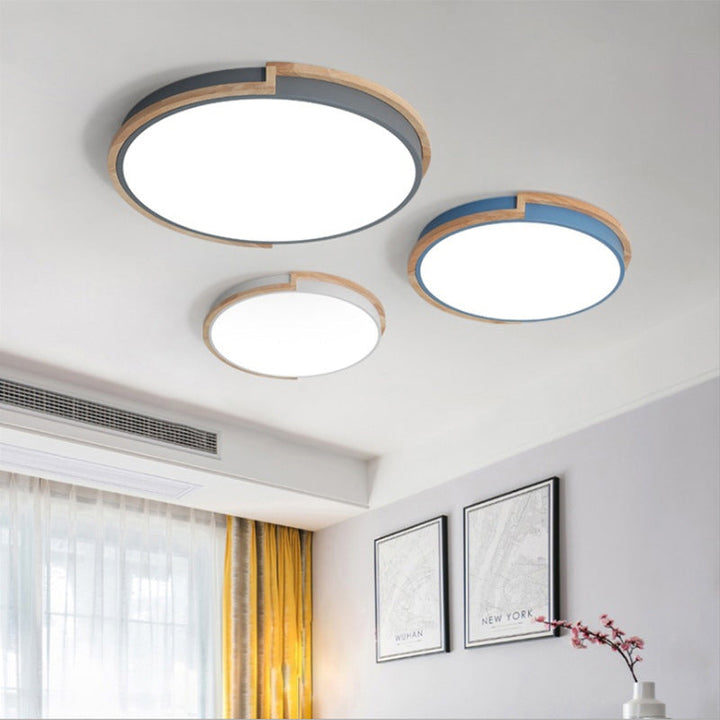 Skanto | LumenCraft Nordic LED Taklampe | Treramme | Akrylskjerm | Stemningslys | For Soverom og Stue