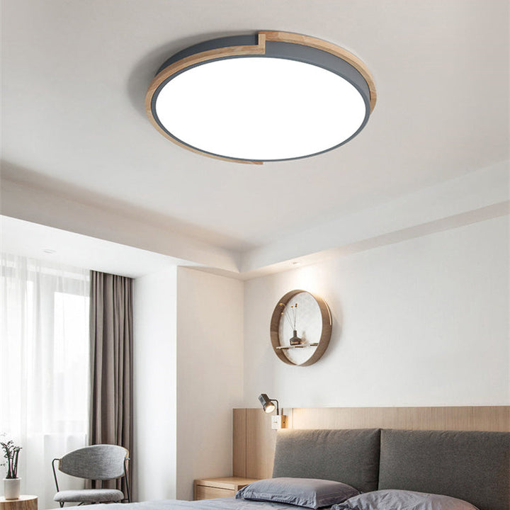 Skanto | LumenCraft Nordic LED Taklampe | Treramme | Akrylskjerm | Stemningslys | For Soverom og Stue