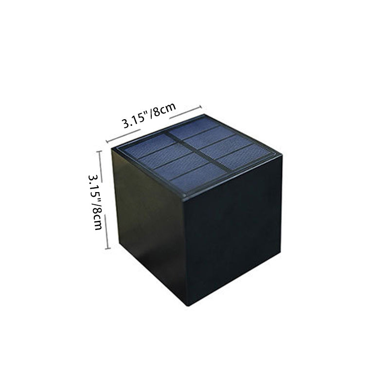 Moderne minimaliste kube plastisk solenergi LED vegglampe for hagen | Skanto