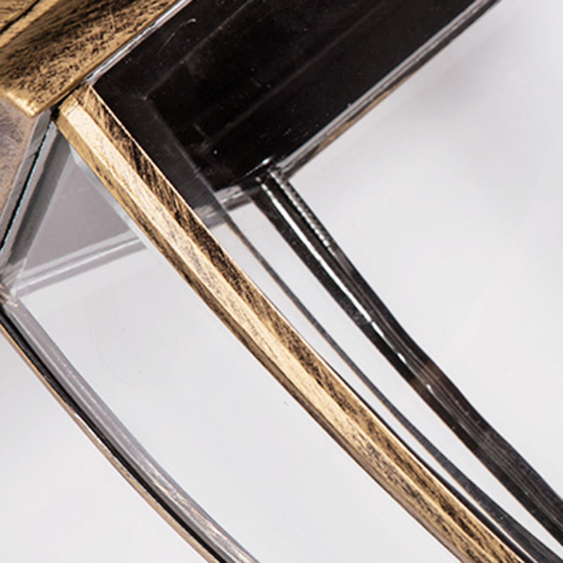 Samtidig Retro Vanntett Hexagonal Bur Aluminium Frostet Klart Glass 1-Lykt Vegglampe For Ute Patio | Skanto