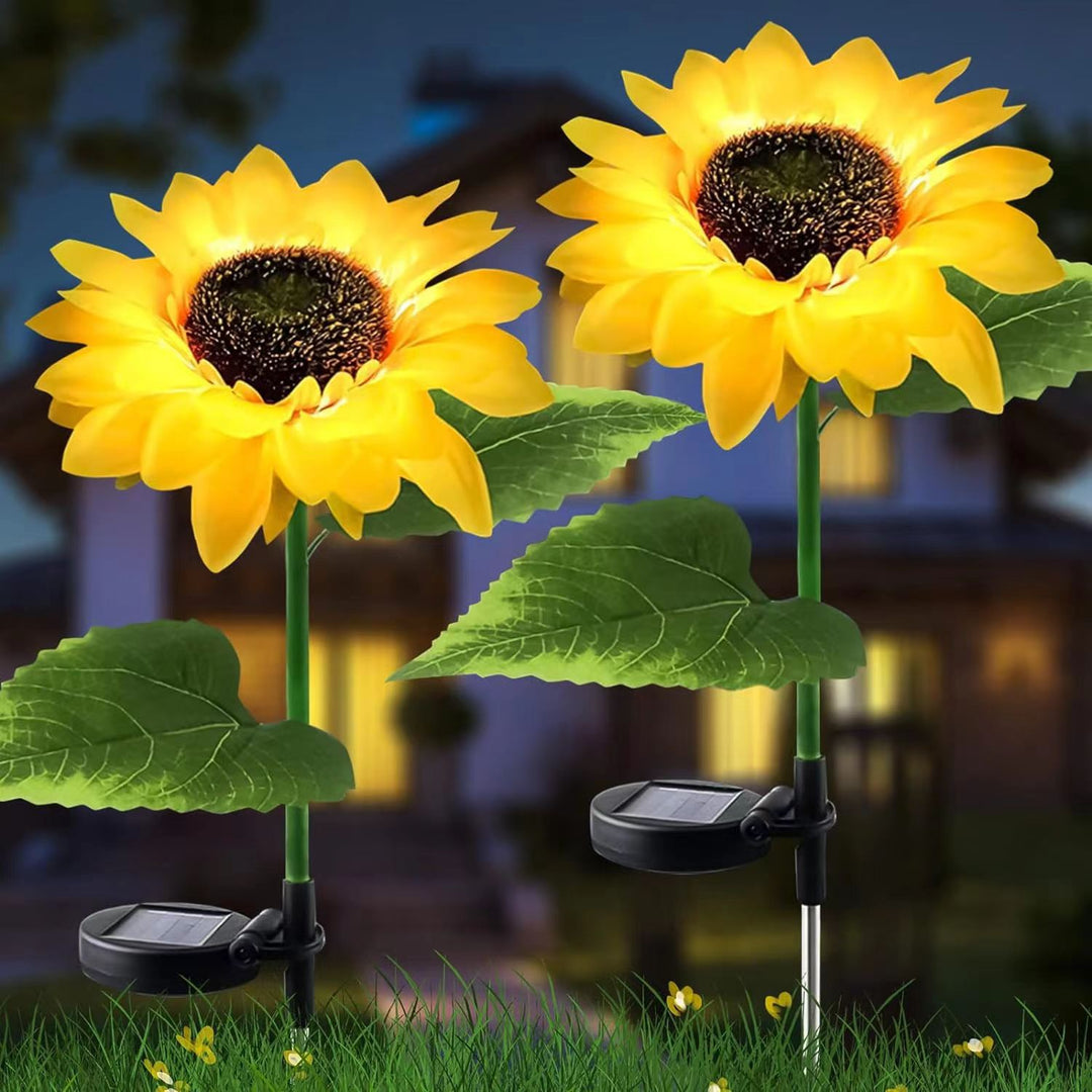 Moderne Kreativ Künstig Blomst LED Solvann Tett Gress Innsettingslys For Utendørs Patio | Skanto