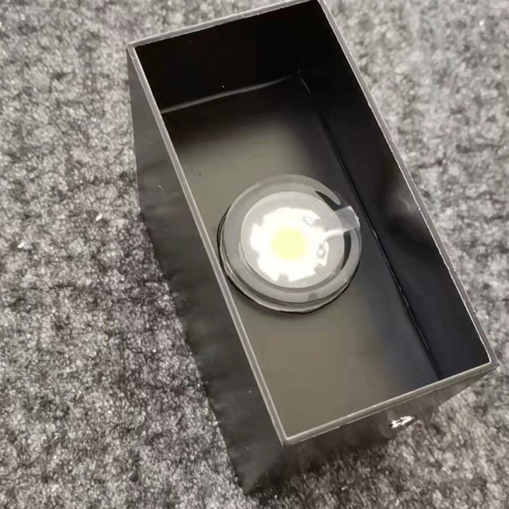 Skanto | Moderne Minimalistisk Vanntett kube Opp Ned Aluminium Glass Induksjon LED Vegg Lys Lamper For Soverom